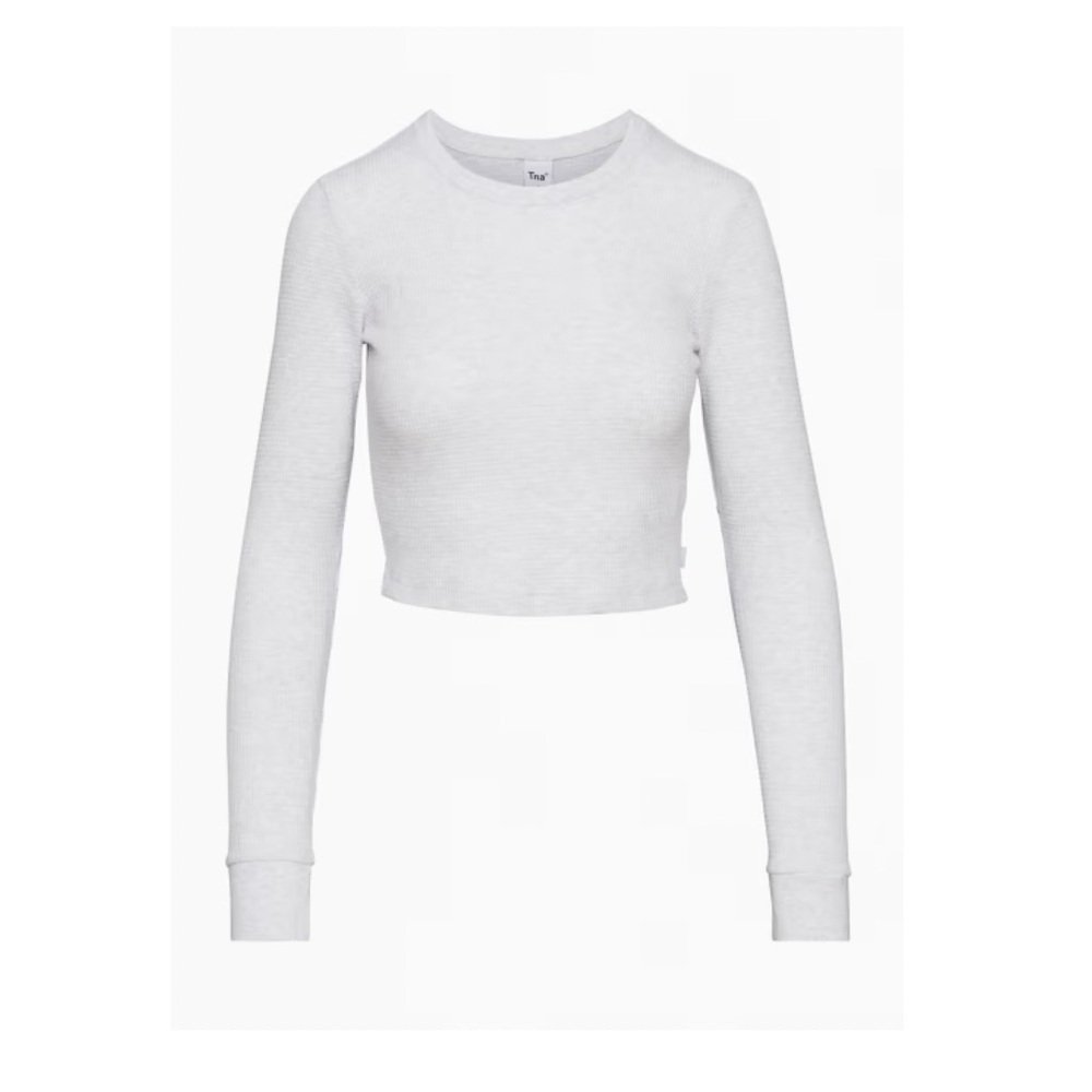 TNA cropped waffle long sleeve